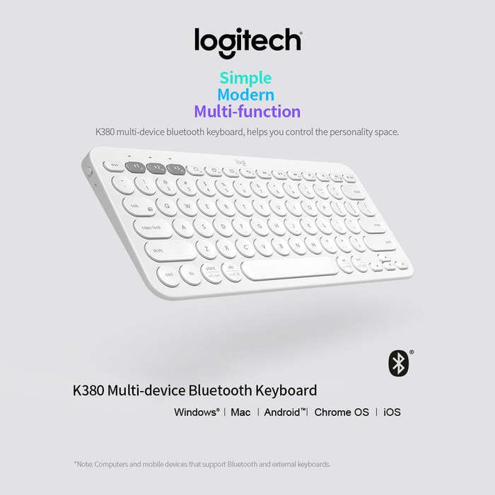 Logitech K380 Wireless BT 3.0 Keyboard EASY-SWITCH Keyboard Multi-device Connection Multiple Operati