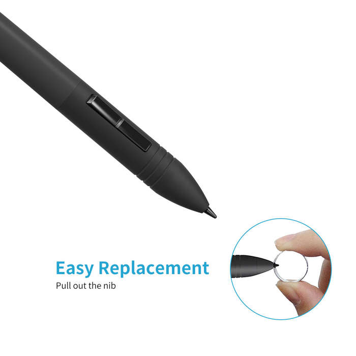 Huion PEN80 Rechargeable Digital Pen Electromagnetic Resonance Pen with 2 Programmable Buttons for N