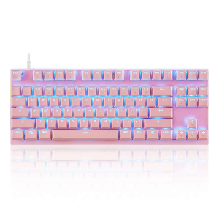 MOTOSPEED CK82 Mechanical Keyboard 87 Keys RGB Gaming Keyboard with OUTMU Red Switch Multimedia Keys