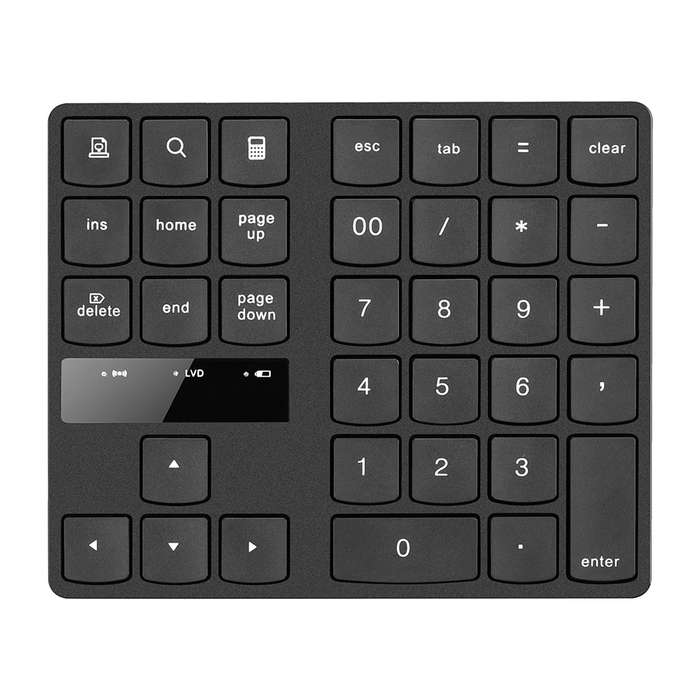 2.4G Wireless Numeric Keyboard Portable 35 Keys Financial Accounting Office Keyboard Built-in Rechar