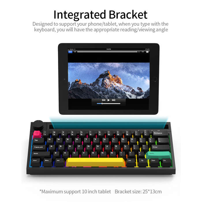 Ajazz K620T BT&Wired Dual-mode Mechanical Keyboard 62 Keys Compact RGB Gaming Office Mechanical Keyb
