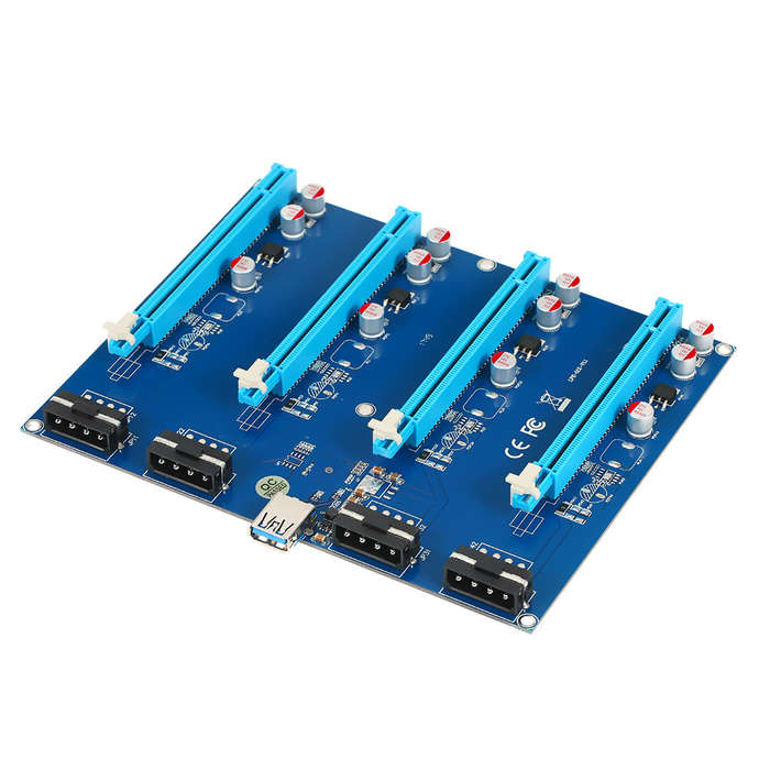PCI-E Adapter Card PCI-E X1 to PCI-E X16 Expansion Card Converter Card with USB3.0 Cable Power Cable