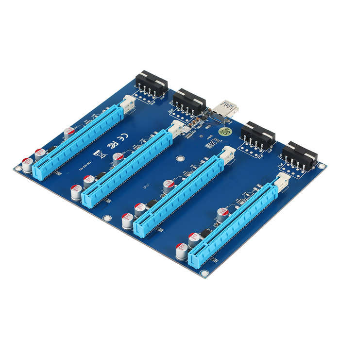 PCI-E Adapter Card PCI-E X1 to PCI-E X16 Expansion Card Converter Card with USB3.0 Cable Power Cable