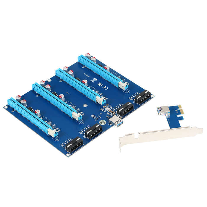 PCI-E Adapter Card PCI-E X1 to PCI-E X16 Expansion Card Converter Card with USB3.0 Cable Power Cable