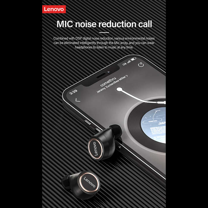 Lenovo LP12 Wireless Headphones BT 5.0 Wireless In-ear Sports Earbuds with MIC&DSP Noise Reduction L