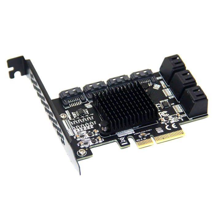 PCI-E 4X to 10 SATA3.0 Adapter Card Desktop Computer Expansion Card with LED Status Indicator Light