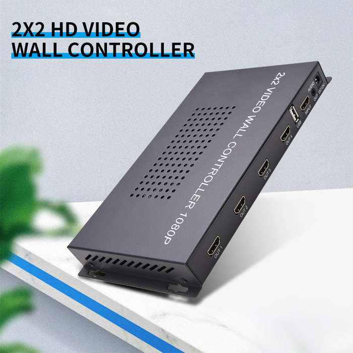 1080P 2x2 HD Video Wall Controller 2x2 Screen Video Processor TV Display Video Controller with USB P