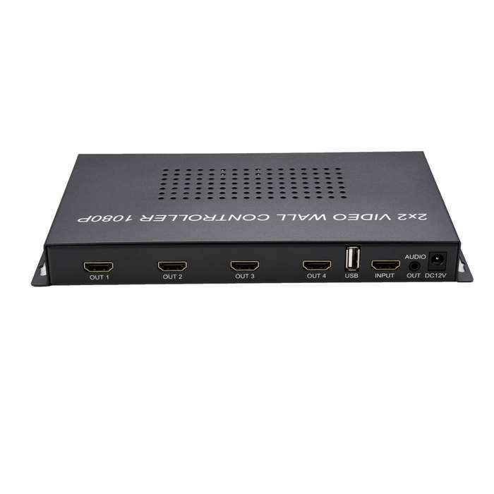1080P 2x2 HD Video Wall Controller 2x2 Screen Video Processor TV Display Video Controller with USB P