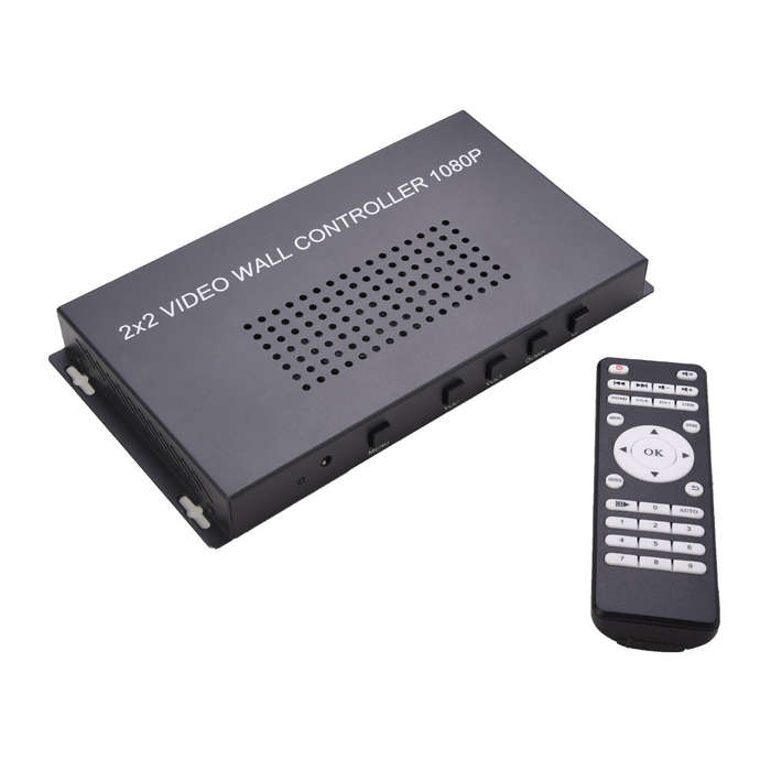1080P 2x2 HD Video Wall Controller 2x2 Screen Video Processor TV Display Video Controller with USB P