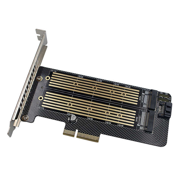 M.2 NVME/NGFF to PCI-E X4 Expansion Card SSD Adapter Card with M.2 M-key B-key Interfaces Support PC