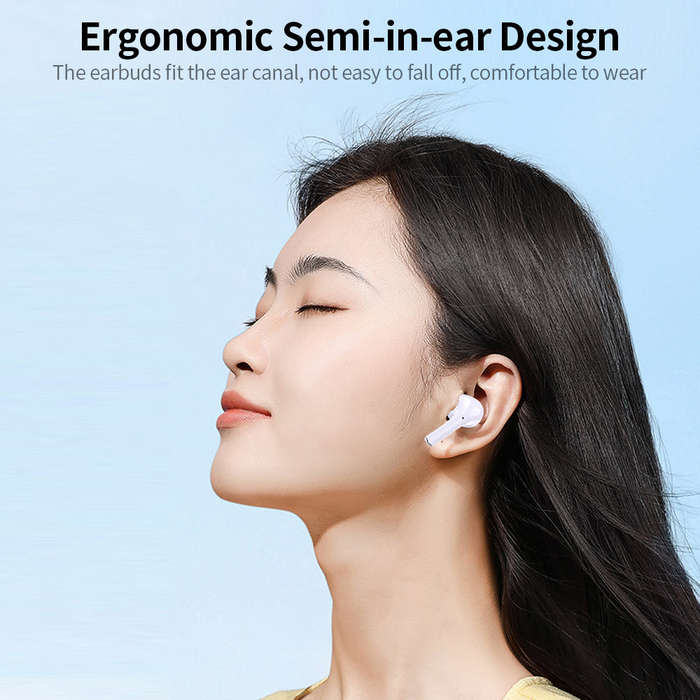 Lecoo C1 True Wireless BT Headphones Semi-in-ear Sports Earbuds BT5.1 Chip Graphene Composite Diaphr