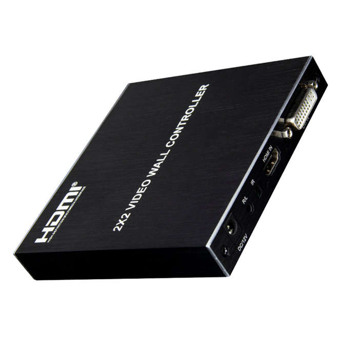 1080P 2x2 HD Video Wall Controller 2x2 Screen Video Processor TV Display Video Controller with 4 HD