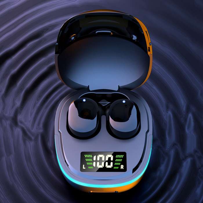 G9S BT5.1 In-ear Sports Earbuds Cool Breathing Light LED Digital Display Screen Comfortable to Wear