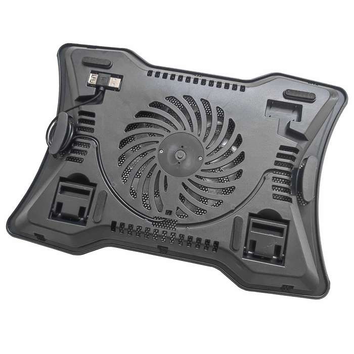 Portable Laptop Cooler Laptop Cooling Base Single Fan Design Low Noise Two USB Ports Support Laptops