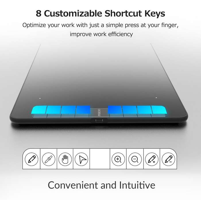 PNBOO PN1060 Graphics Tablet Digital Drawing Tablet with 8192 Levels Pressure Sensitivity 5080LPI Re