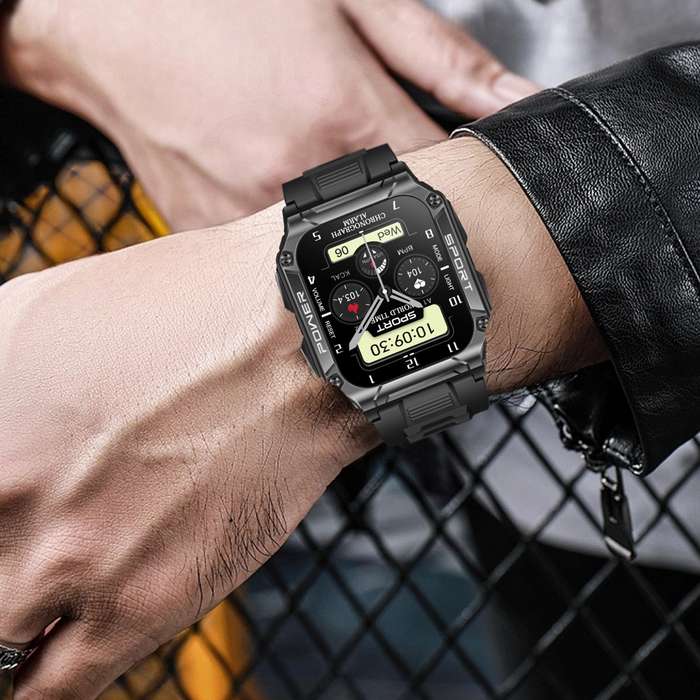 NX6 1.95'' Smartwatch Call Watch Intelligent Watch with BT5.1 IP68 Waterproof Fitness Tracker Multif