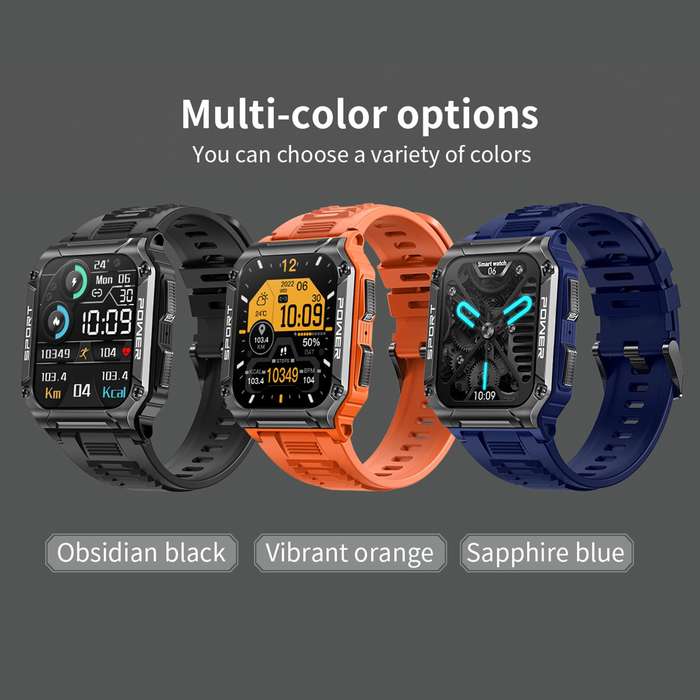 NX6 1.95'' Smartwatch Call Watch Intelligent Watch with BT5.1 IP68 Waterproof Fitness Tracker Multif