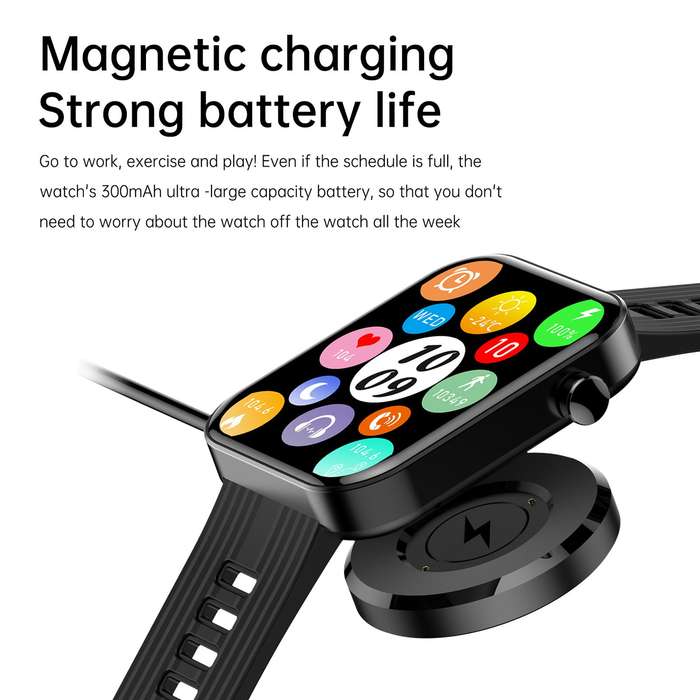 FW10 1.96'' Smartwatch BT5.0 Intelligent Watch IP67-waterproof Fitness Tracker Multifunctional Watch