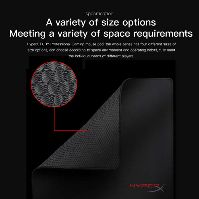 Kingston HyperX FURY Professional Esport Gaming Mouse Pad Mat 300*360mm Medium HX-MPFP-M