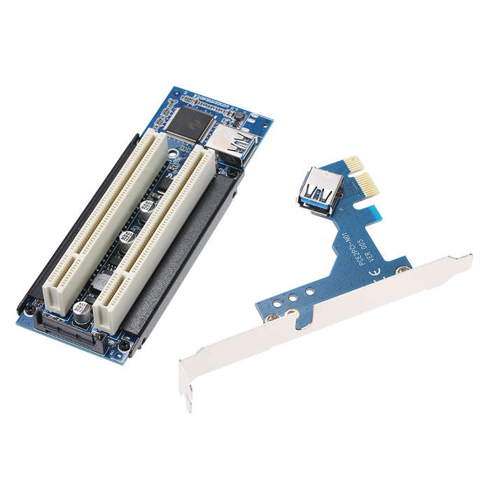 PCI-E to PCI Adapter Card PCI-E to Dual PCI Slot Expansion Card Support Capture Card/Golden Tax Card