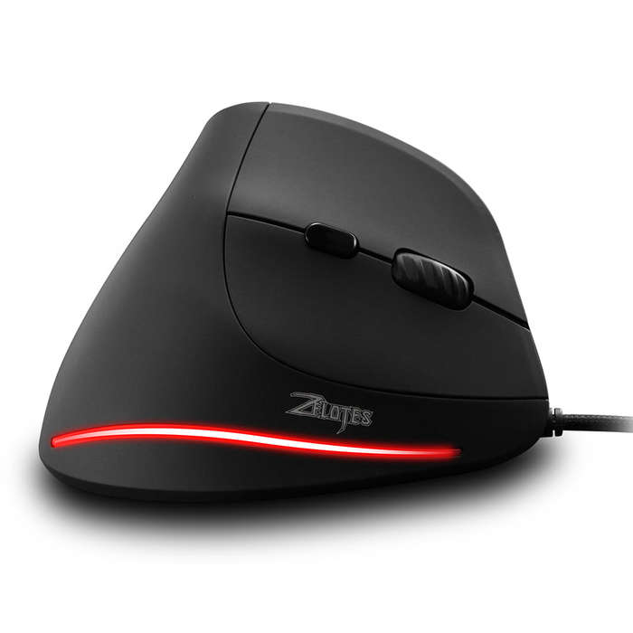 T-20 Mouse Wired Vertical Mouse Ergonomic Rechargeable 4 3200 DPI Optional Portable Gaming Mouse for