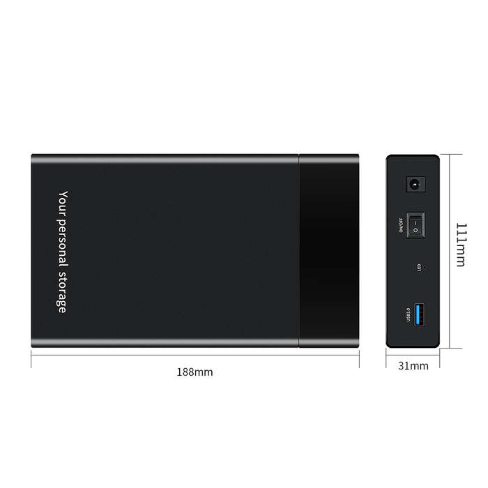 External 6Gbps USB 3.0 to SATA III 2.5Inch 3.5Inch Hard Drive Enclosure SSD HDD Box for 2.5