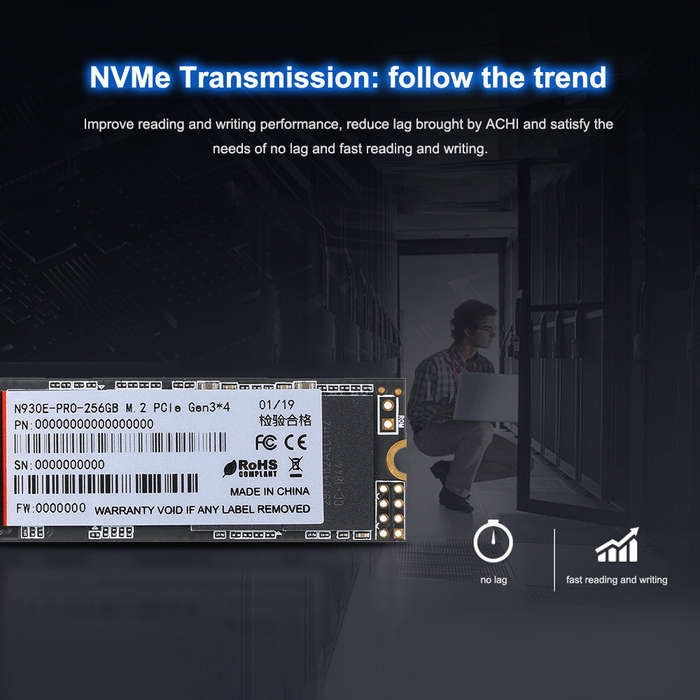 Netac N930E Pro M.2 2280 SSD 512GB NVMe PCIe Gen3*4 3D MLC/TLC NAND Flash Solid State Drive