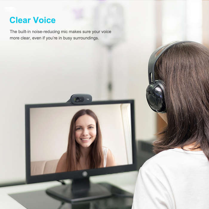 Logitech C270 720p Widescreen Video Webcam Computer Laptop PC Camera for Video Calling and Recording