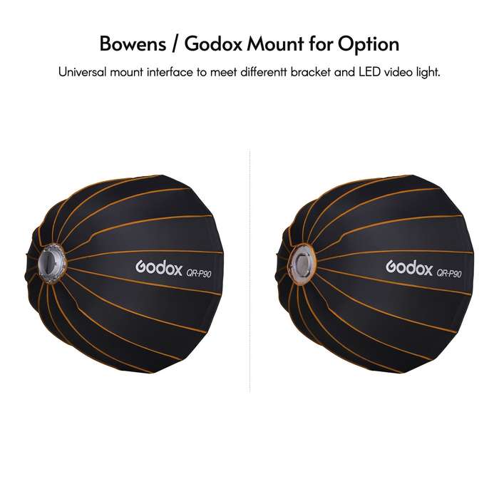Godox Professional Parabolic Softbox 90cm Diffuser Bowens Mount with Carrying Bag for Studio Photogr