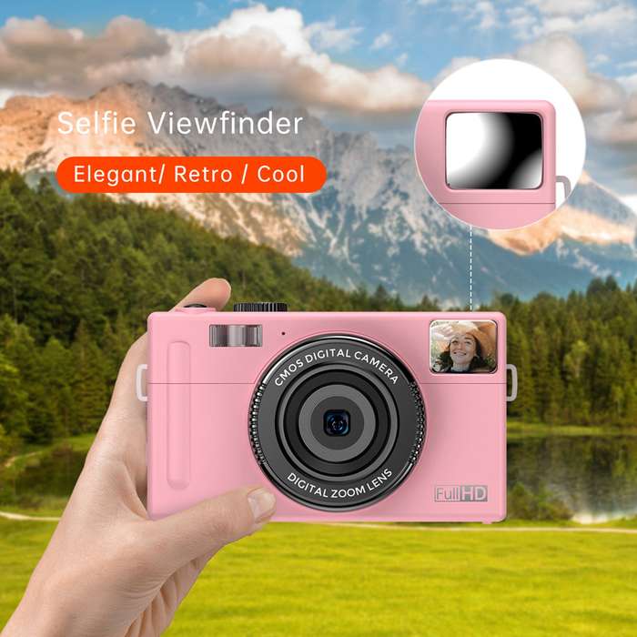 Andoer 1080P Compact Digital Camera Video Camcorder 48MP 3.0 Inch TFT LCD Screen Auto Focus 16X Digi