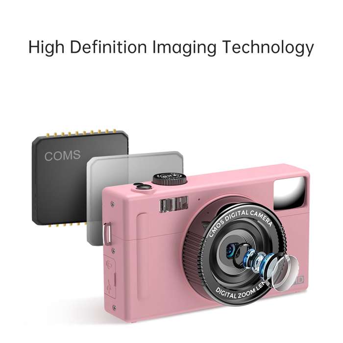 Andoer 1080P Compact Digital Camera Video Camcorder 48MP 3.0 Inch TFT LCD Screen Auto Focus 16X Digi