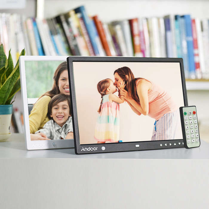 Andoer 15 Inch Large Screen LED Digital Photo Frame Desktop Album 1280 * 800 HD Music/ Video/ eBook/
