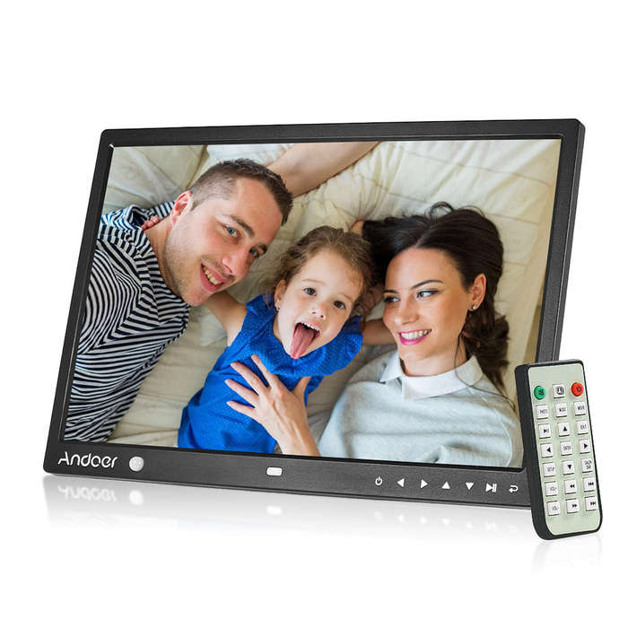 Andoer 15 Inch Large Screen LED Digital Photo Frame Desktop Album 1280 * 800 HD Music/ Video/ eBook/