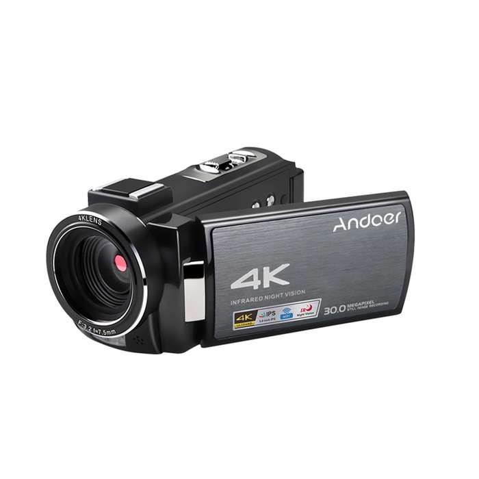 Andoer HDR-AE8 4K WiFi Digital Video Camera Camcorder DV Recorder 30MP 16X Digital Zoom IR Night Vis