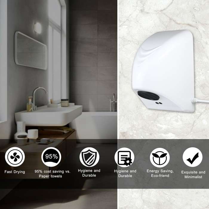 Automatic Commercial Hand Dryer 600W Electric Hand Dryers Household Hand-Drying Device Bathroom Warm