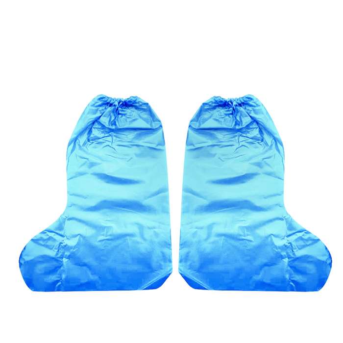 Disposable PE Long Shoes Covers Waterproof Dustproof Anti-slip Boot Shoe Covers with Elastic Band fo