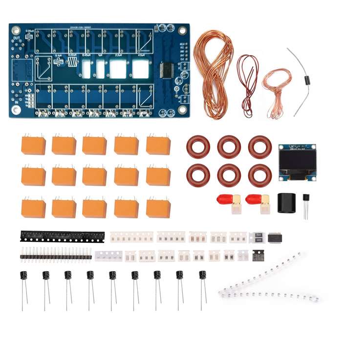 ATU-100 DIY Kits 1.8-50MHz ATU-100 Mini Automatic Antenna Tuner by N7DDC 7x7 + 0.96 Inch OLED