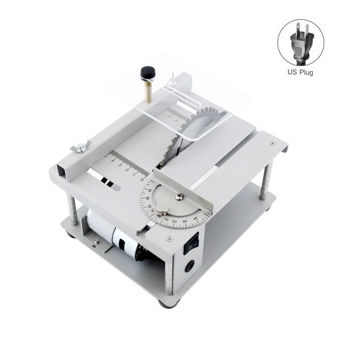150W Multi-Functional Table Saw Mini Desktop Saw Cutter Electric Cutting Machine with Saw Blade Adju