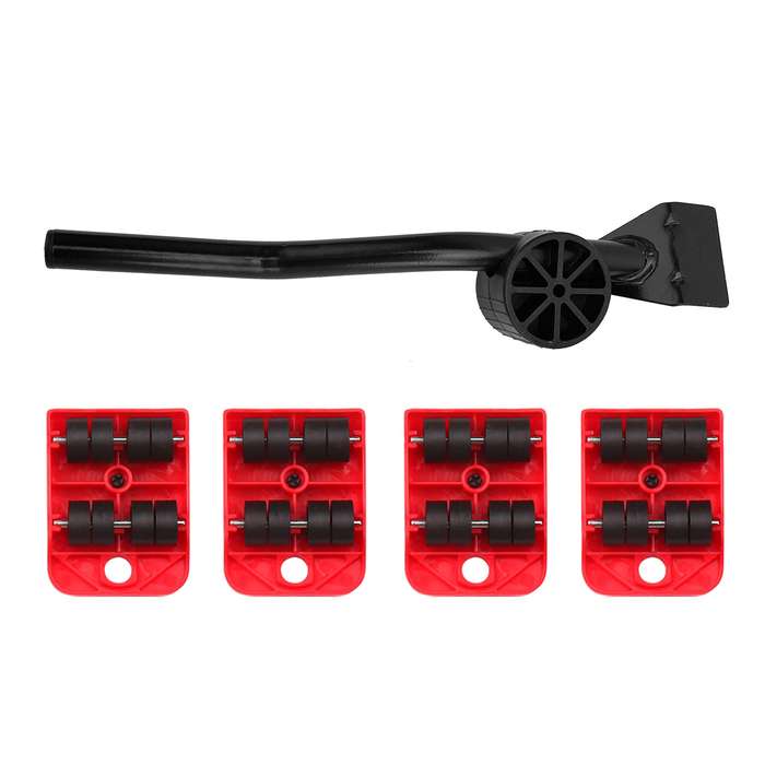 Heavy Furniture Moving Kit Easy Mover Appliance Roller Lifter Moving System with 4 Wheel Slide