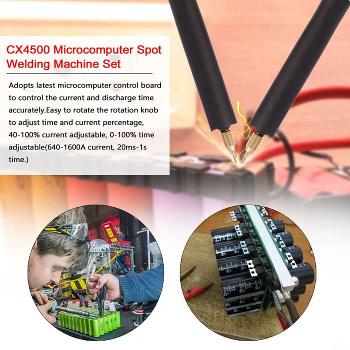 CX4500 Microcomputer Spot Welding Machine Set 20ms-1s Time Adjustable 640-1600A Current Adjus