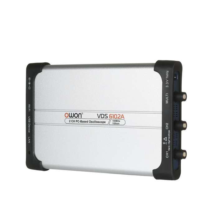 Owon VDS6102A USB PC Virtual Oscilloscope 2 Channel 100 MHz 1Gsa/s 14bits Portable ADC Type-C