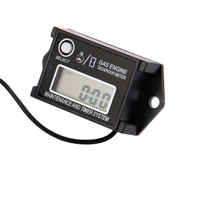 LCD Digital Tachometer Gas Engine Tach/Hour Meter Resettable RPM Tester for 2/4 Stroke Engine