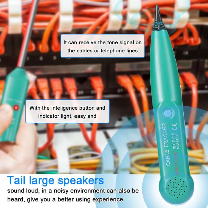 MAYILON MS6812 Portable Telephone Wire Tracer 100Hz~300kHz Receive Frequency Ranges UTP Tool L