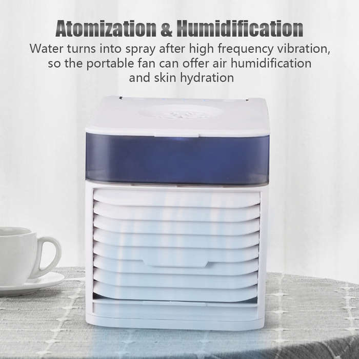 Portable Air Cooler Mini Air Conditioner with UV Sterilizing System Personal Desktop Air Cooler Humi