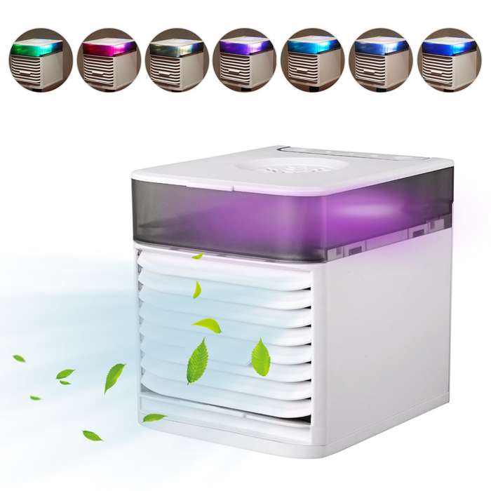 Portable Air Cooler Mini Air Conditioner with UV Sterilizing System Personal Desktop Air Cooler Humi