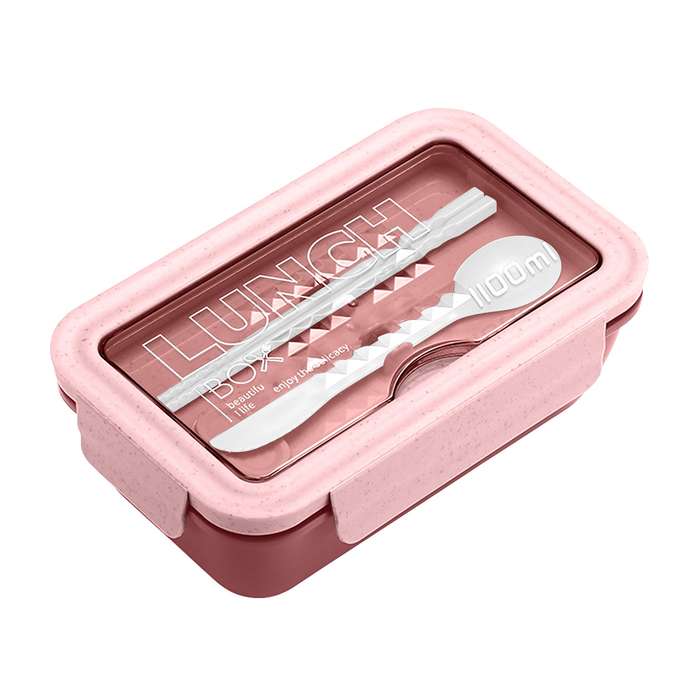 Bento Box Leak-proof Bento Lunch Box Meal Prep Containers Eco-Friendly Wheat Straw Lunch Box Kit wit