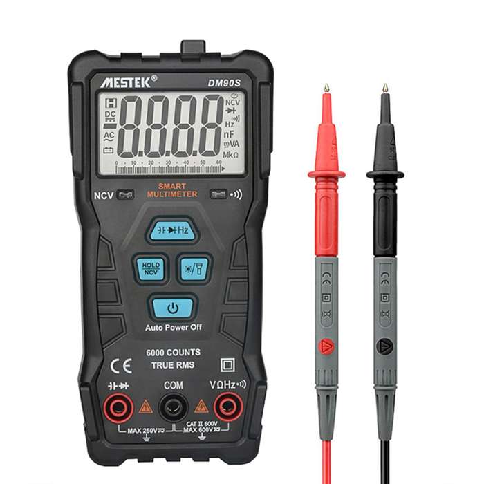 MESTEK DM90S High Speed Intelligent Handheld Digital Multimeter NCV True RMS Smart Universal Meter T