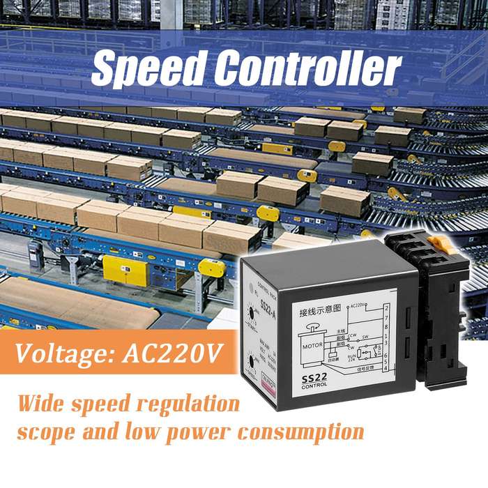 SS22-A 6-250W AC220V 3A 50/60Hz Speed Controller Motor Speeds Pinpoint Regulator Control Devic
