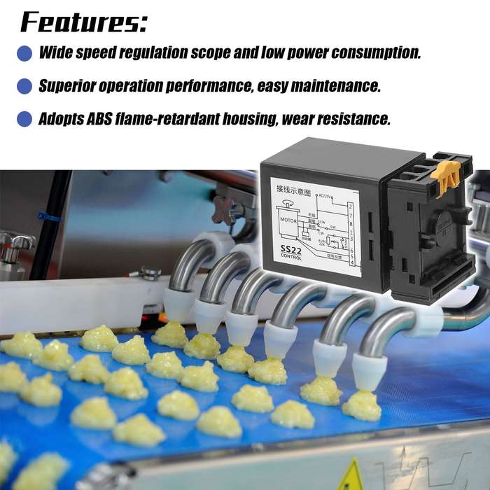 SS22-A 6-250W AC220V 3A 50/60Hz Speed Controller Motor Speeds Pinpoint Regulator Control Devic