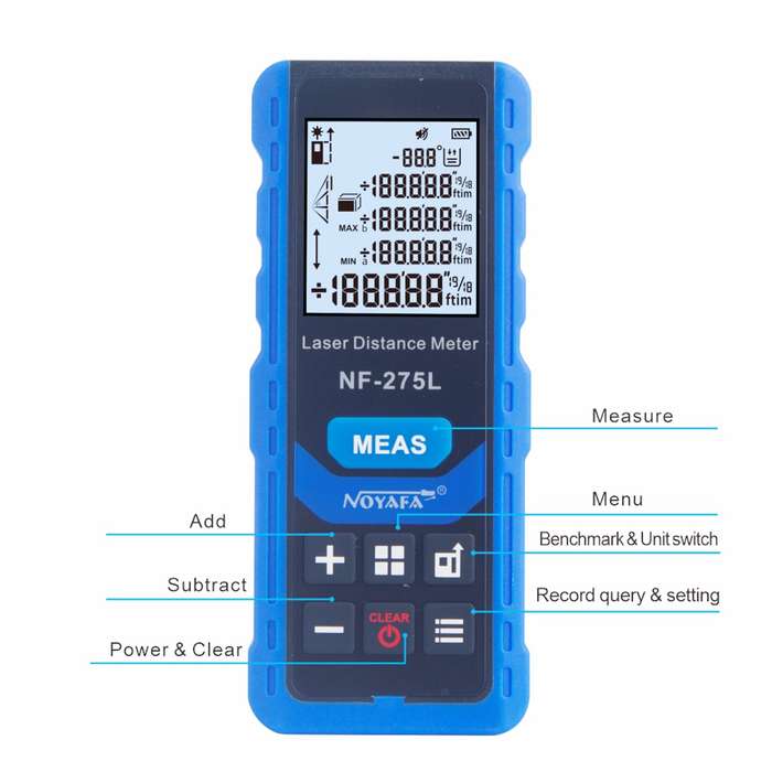 NOYAFA NF-275L Green Laser Beam Laser Distance Meter Indoor Outdoor Rechargeable Handheld Las